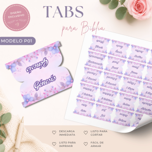 Tabs para Biblia 66 Libros | Modelo: P01