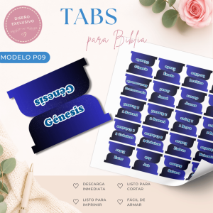 Tabs para Biblia 66 Libros | Modelo: P09