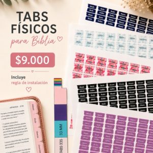 Tabs Físicos para Biblia | Pestañas para tu Biblia